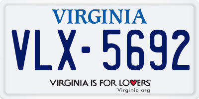 VA license plate VLX5692