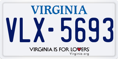 VA license plate VLX5693