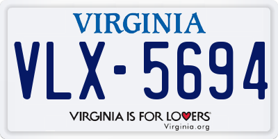 VA license plate VLX5694