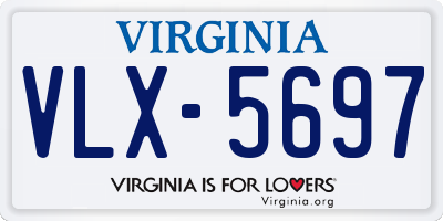 VA license plate VLX5697