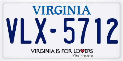 VA license plate VLX5712