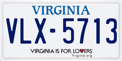 VA license plate VLX5713