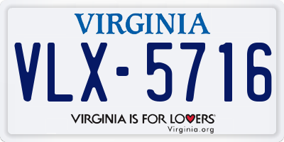VA license plate VLX5716