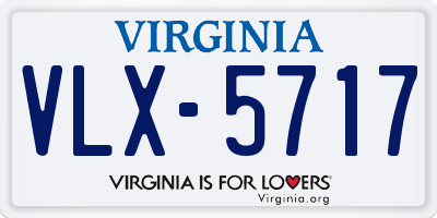 VA license plate VLX5717