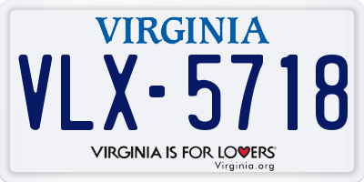 VA license plate VLX5718