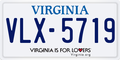 VA license plate VLX5719