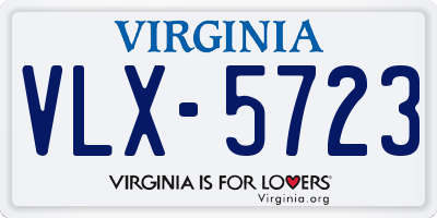 VA license plate VLX5723