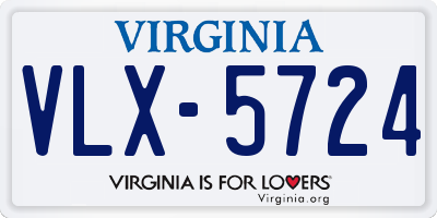 VA license plate VLX5724