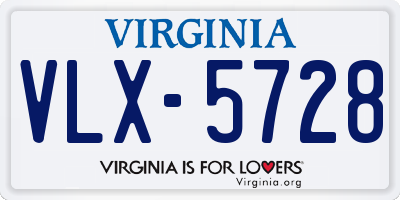 VA license plate VLX5728