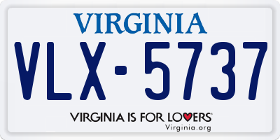 VA license plate VLX5737