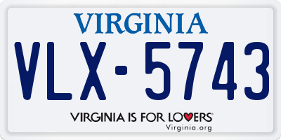 VA license plate VLX5743
