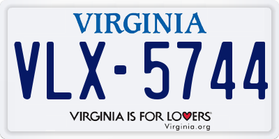 VA license plate VLX5744