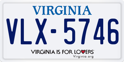 VA license plate VLX5746