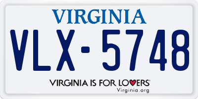 VA license plate VLX5748