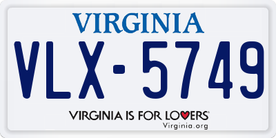 VA license plate VLX5749