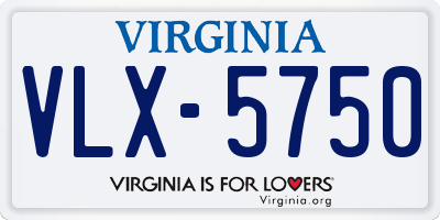 VA license plate VLX5750