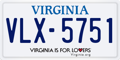 VA license plate VLX5751