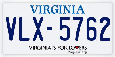 VA license plate VLX5762