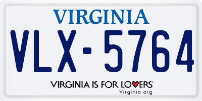 VA license plate VLX5764