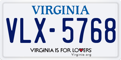 VA license plate VLX5768