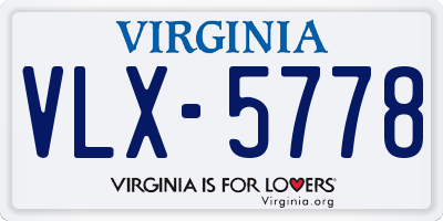 VA license plate VLX5778