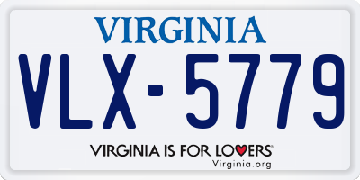 VA license plate VLX5779