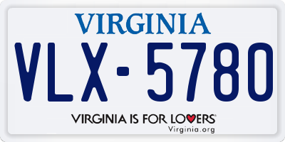 VA license plate VLX5780