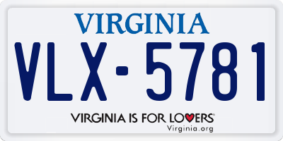 VA license plate VLX5781