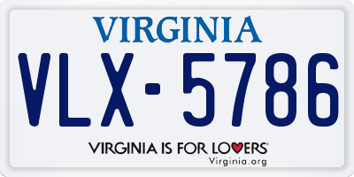 VA license plate VLX5786