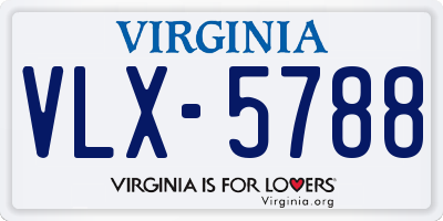 VA license plate VLX5788