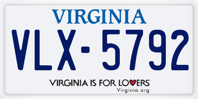 VA license plate VLX5792