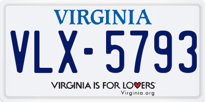 VA license plate VLX5793