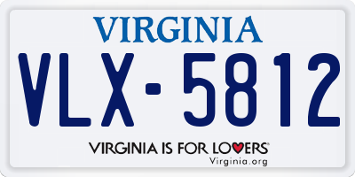 VA license plate VLX5812