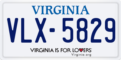 VA license plate VLX5829
