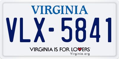 VA license plate VLX5841