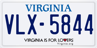 VA license plate VLX5844
