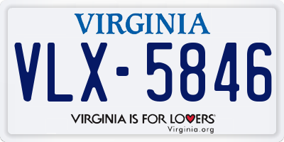 VA license plate VLX5846