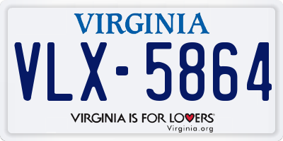 VA license plate VLX5864