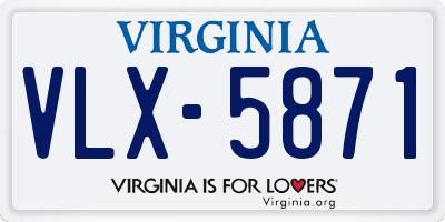 VA license plate VLX5871