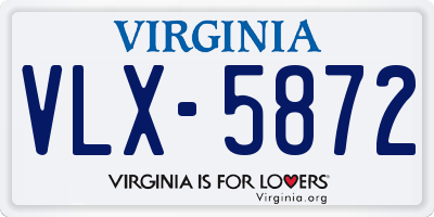 VA license plate VLX5872