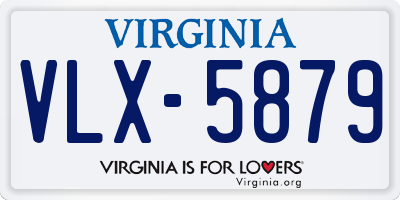 VA license plate VLX5879