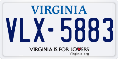 VA license plate VLX5883