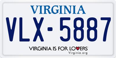 VA license plate VLX5887