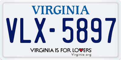 VA license plate VLX5897