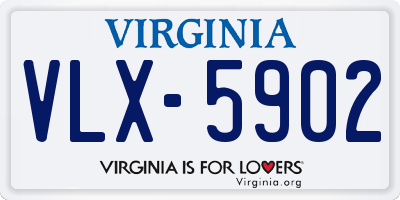 VA license plate VLX5902