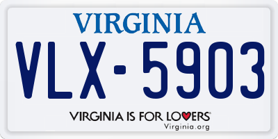 VA license plate VLX5903