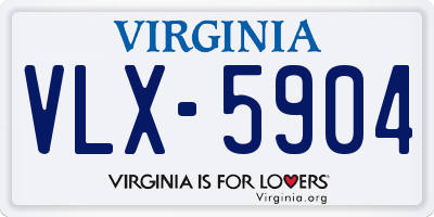 VA license plate VLX5904