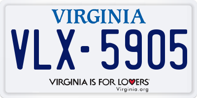 VA license plate VLX5905