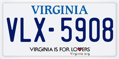VA license plate VLX5908