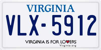 VA license plate VLX5912